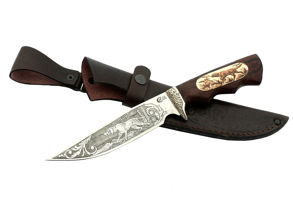 Нож Легионер ков.сталь, венги, кость гравировка литье