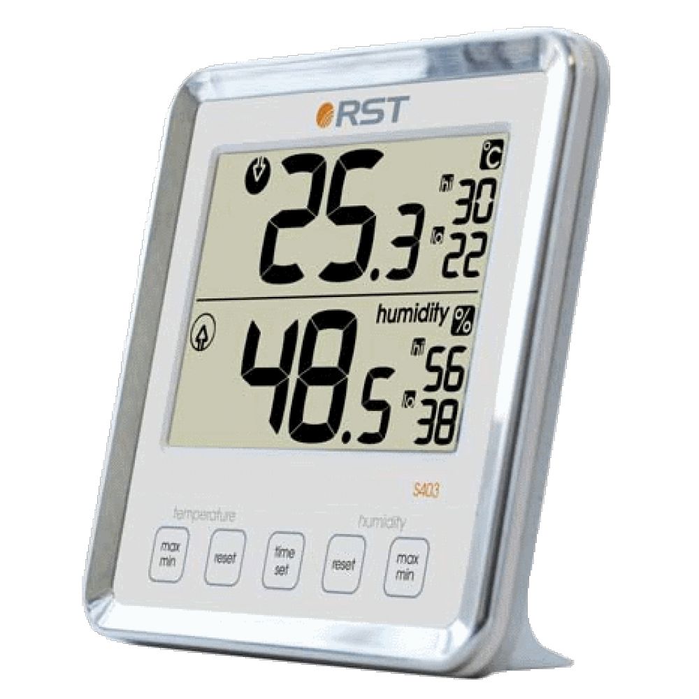 Термогигрометр (дом, большой дисплей, шампань) цифровой