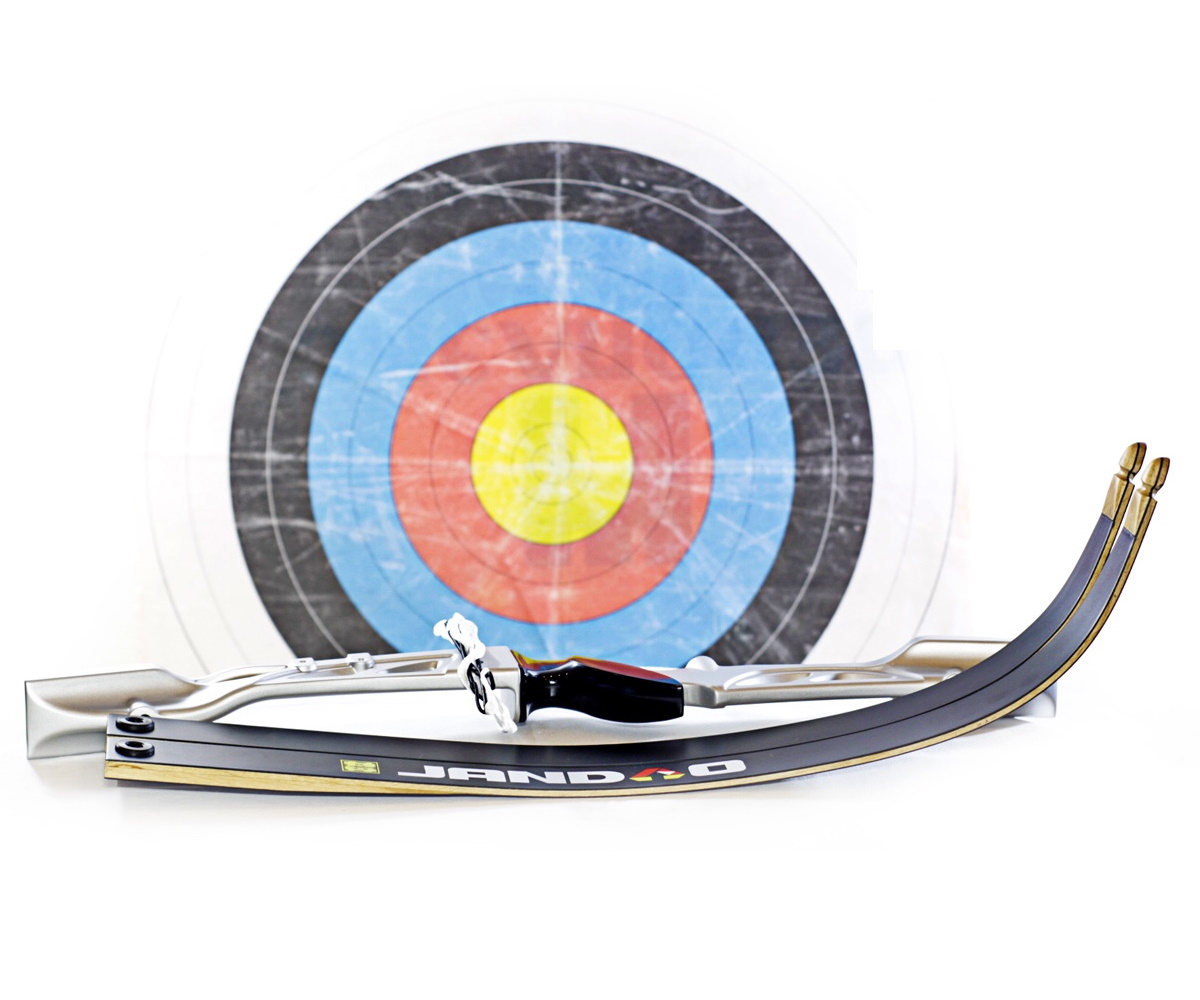 Лук рекурсивный  (Олимпик) 68" 34# (серебристая рукоять, чёрные плечи)